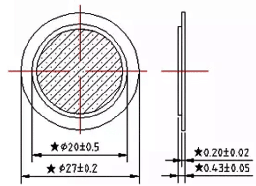 27mm Piezoelectric Transducer Dimensions