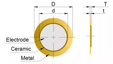 35mm 3000hz Piezo Ceramic Element Dimensions