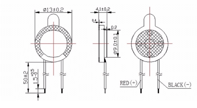 Speaker FB13N8 Dimensions