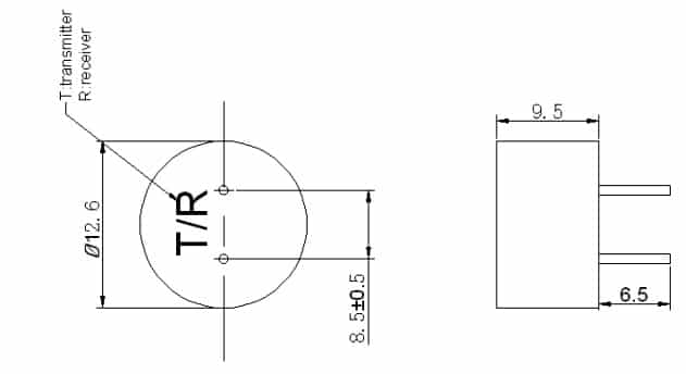 Ultrasonic Sensor FB12T-40TR-BA Dimensions