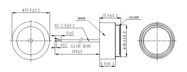 Ultrasonic Sensor FB18B Dimensions