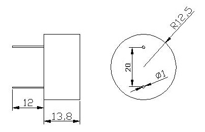 Ultrasonic Sensor FB25T-40TR-WA Dimensions