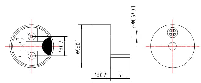 Dimensions of Transducer Ft9040