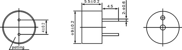 Dimensions of Magnetic Transducer FT-09